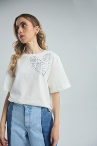 Camiseta Brillas bonito - Marfil