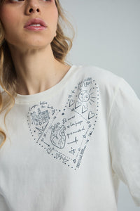 Camiseta Brillas bonito - Marfil