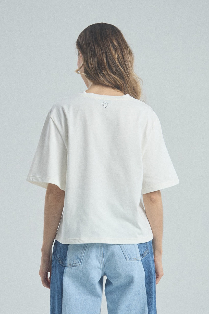 Camiseta Brillas bonito - Marfil