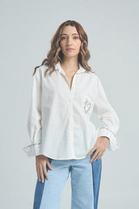 Camisa Brilla Corazón - Marfil