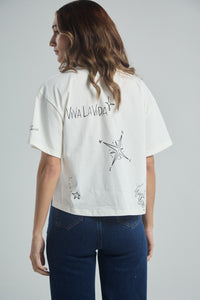 Camiseta Feel like home - Marfil