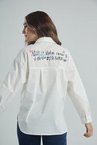 Camisa Como si nadie Observara - Marfil