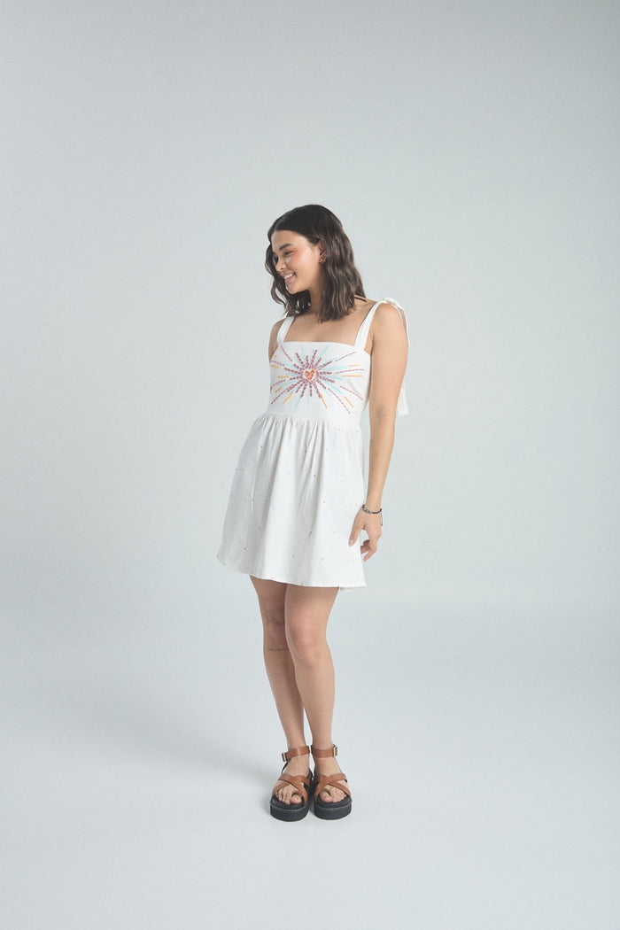 Vestido Full of colors - Marfil