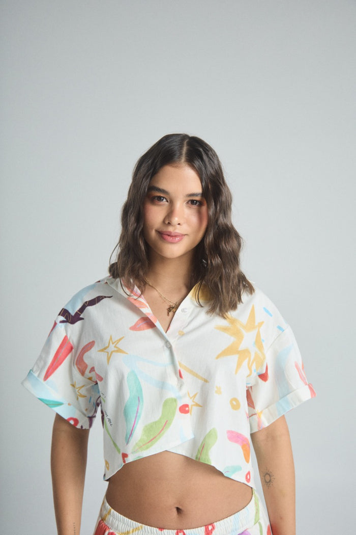 Camisa Paradise - Marfil