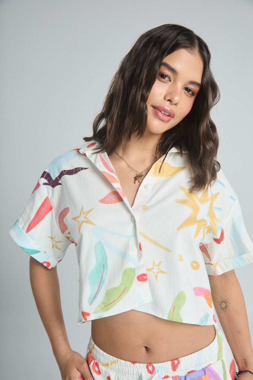 Camisa Paradise - Marfil