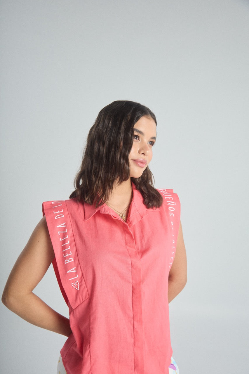 Camisa Pequeños detalles - Coral