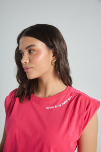 Camiseta Feel good - Fucsia