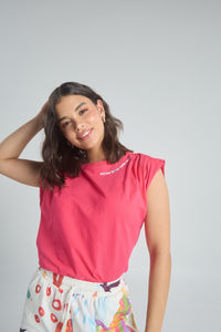 Camiseta Feel good - Fucsia