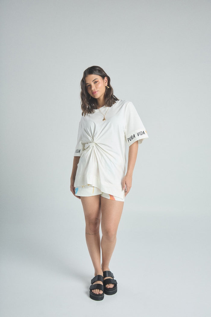 Camiseta Pura vida - Marfil