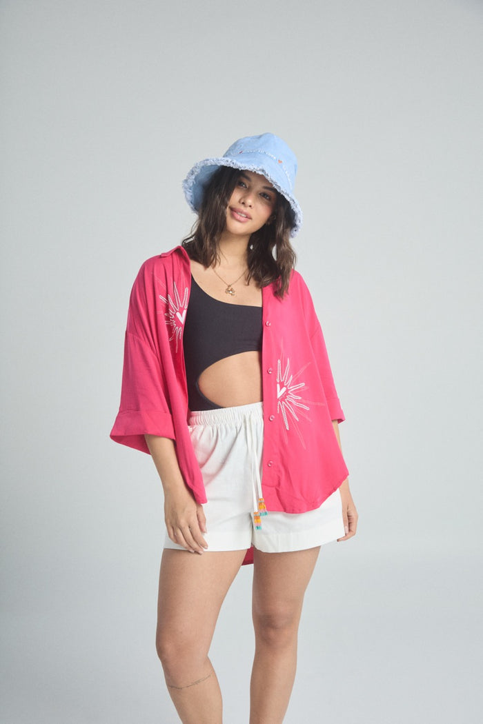 Sobrecamisa Rayito de sol - Fucsia