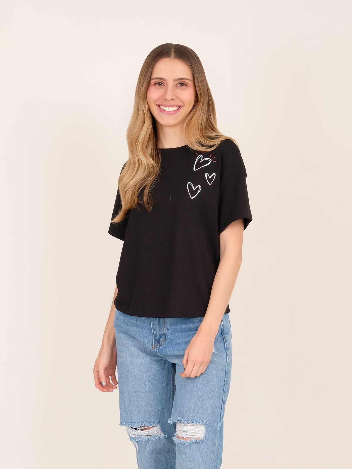 Camiseta La vida es ahora - Negro