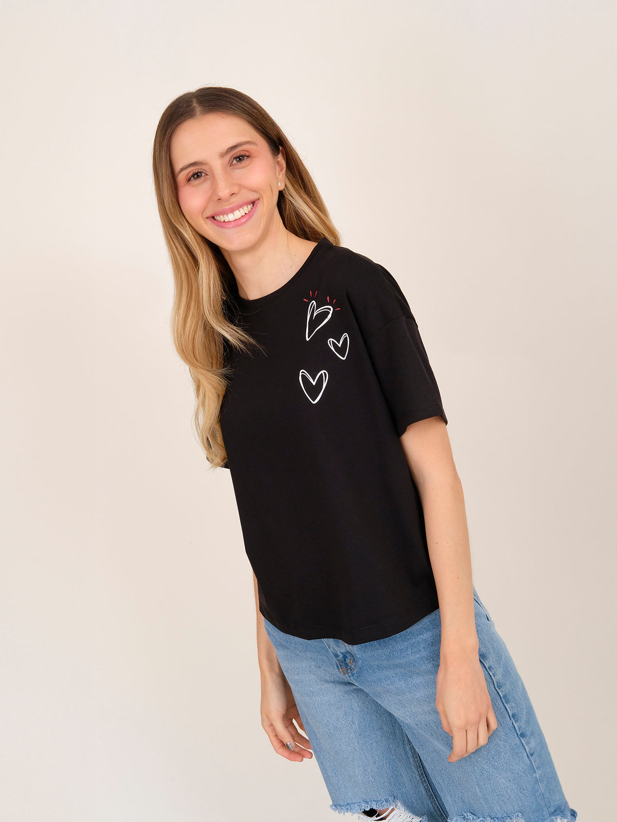 Camiseta La vida es ahora - Negro