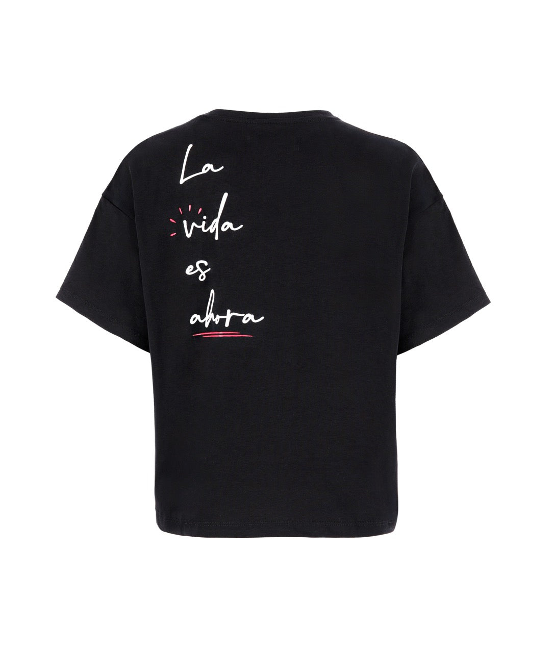 Camiseta La vida es ahora - Negro