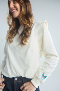 Buzo Más fuerte - Marfil