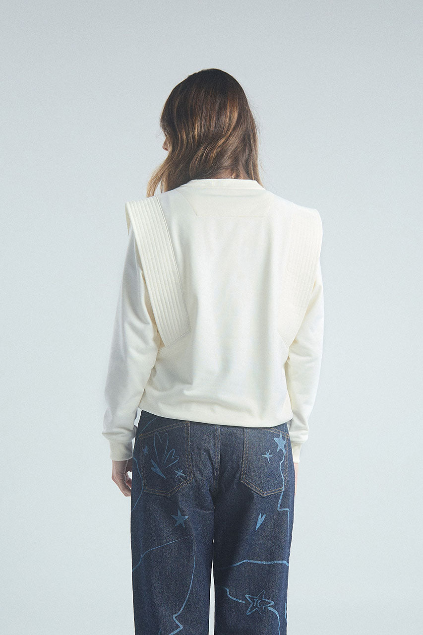 Buzo Más fuerte - Marfil