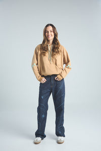 Buzo Corazón en llamas - Café