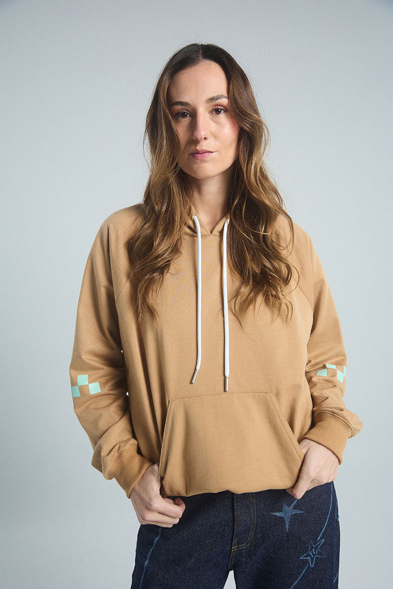 Buzo Corazón en llamas - Café