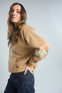 Buzo Corazón en llamas - Café