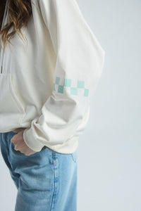 Buzo Corazón en llamas - Marfil