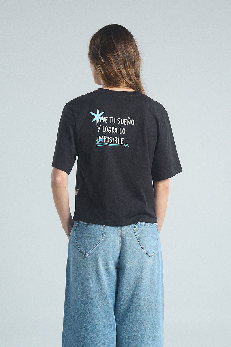 Camiseta Vive tu sueño - Negro