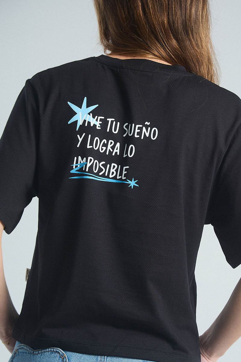 Camiseta Vive tu sueño - Negro
