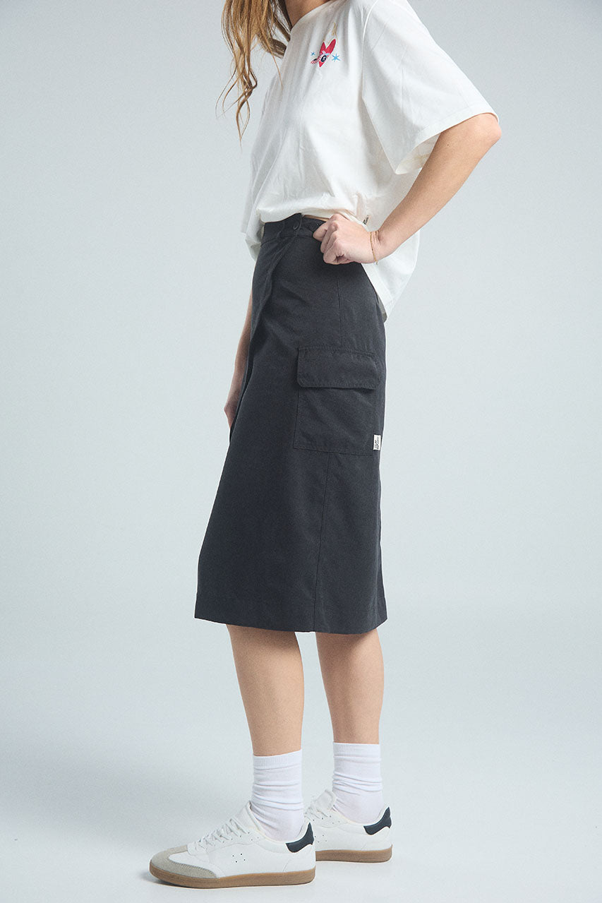 Falda Cargo - Negro