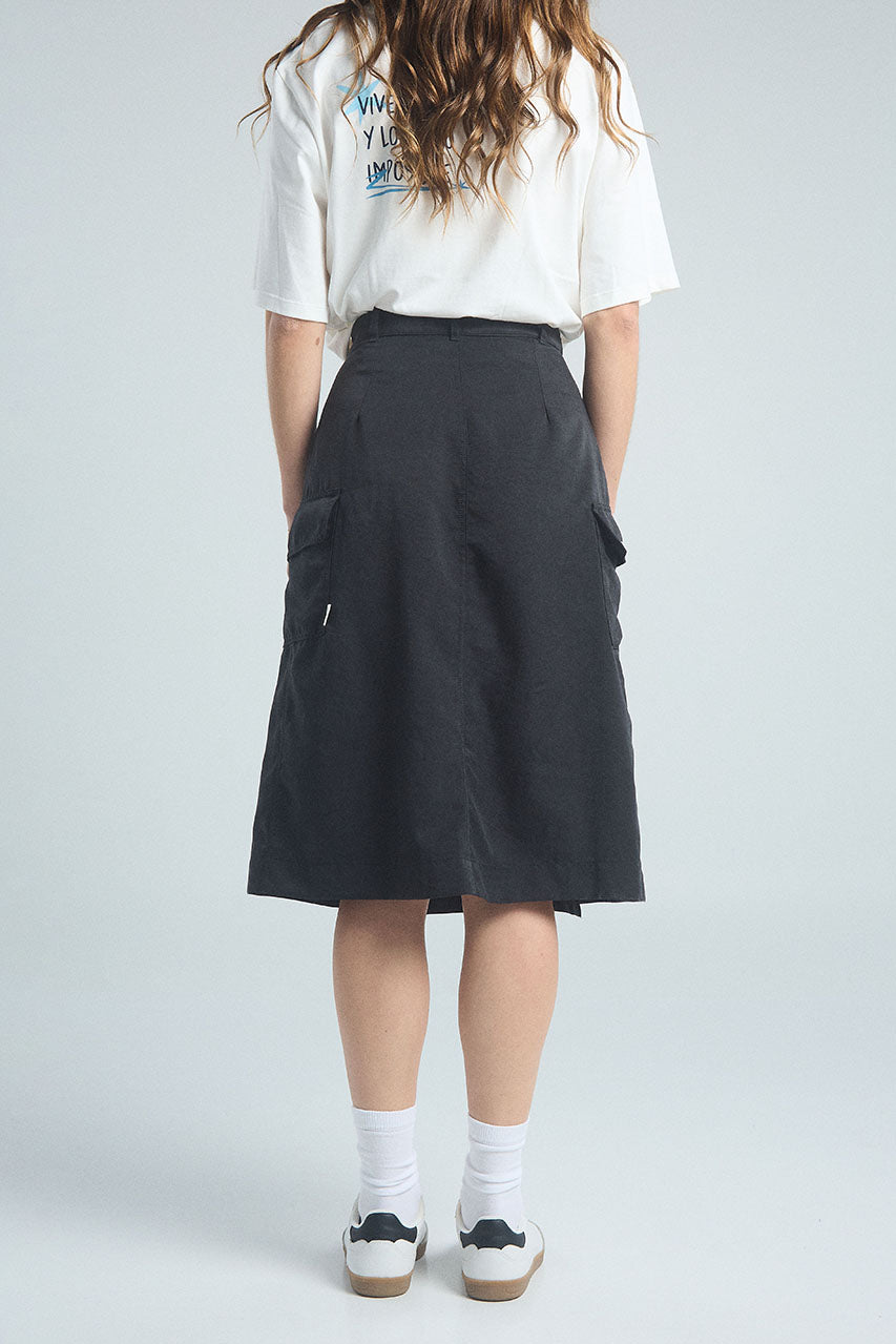 Falda Cargo - Negro