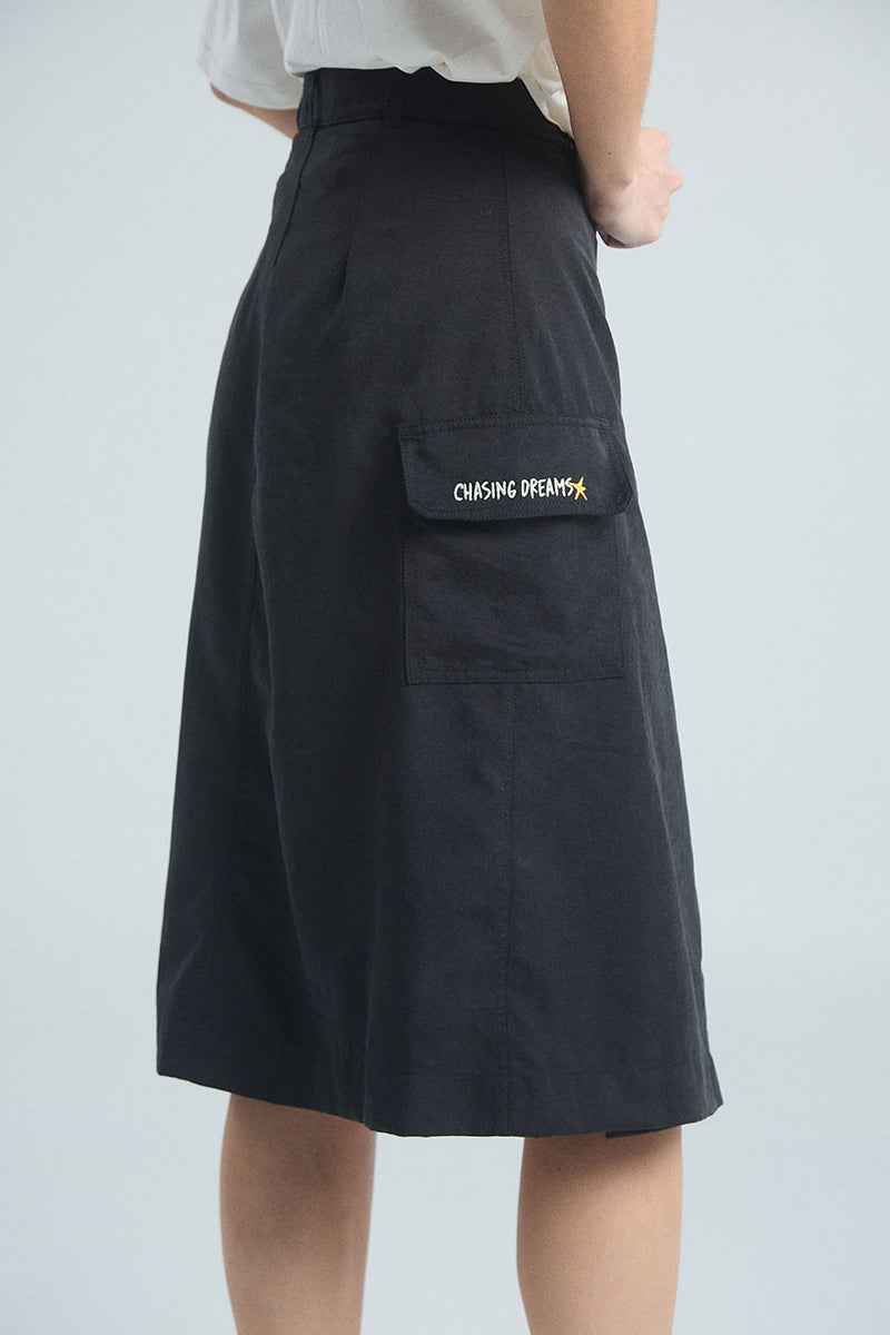 Falda Cargo - Negro