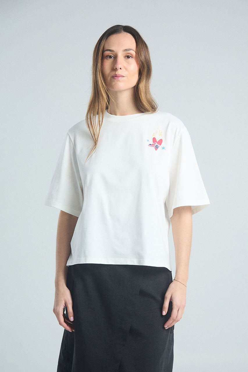 Camiseta Vive tu sueño - Marfil