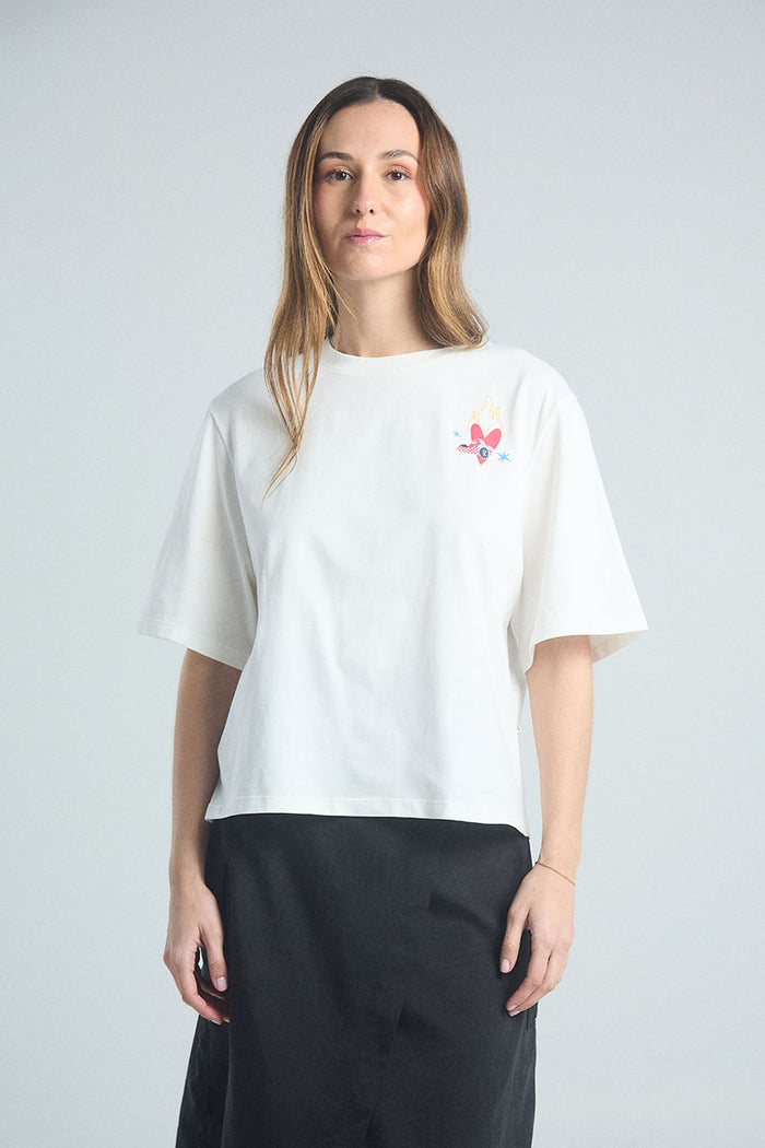 Camiseta Vive tu sueño - Marfil