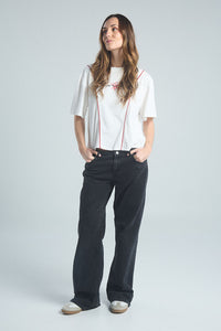 Camiseta Follow that dream - Marfil