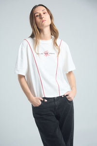 Camiseta Follow that dream - Marfil