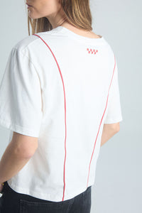 Camiseta Follow that dream - Marfil