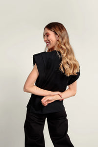 Camiseta Bolsillos - Negra