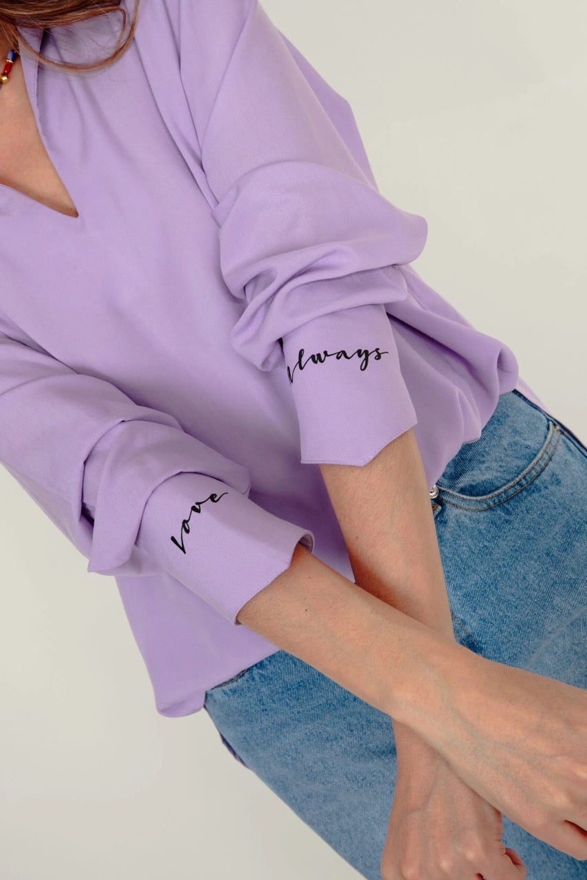 Camisa Love always - Lila [Venta de Garaje]