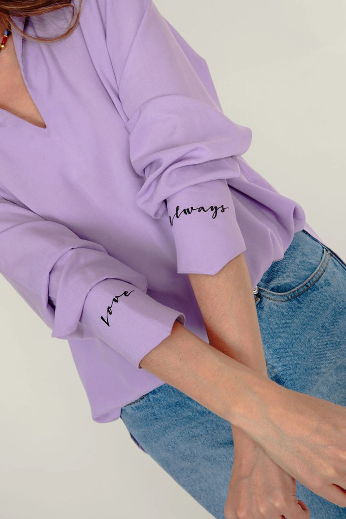 Camisa Love always - Lila