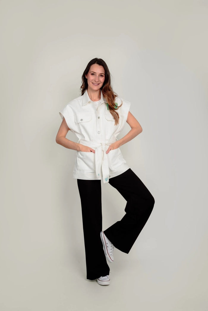 Chaleco Con amor siempre - Marfil