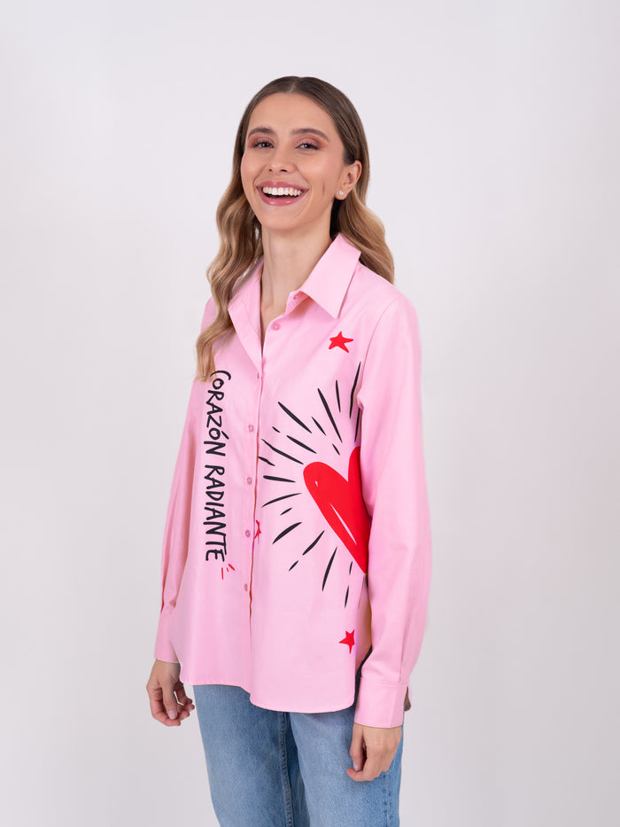 Camisa Radiante - Rosada