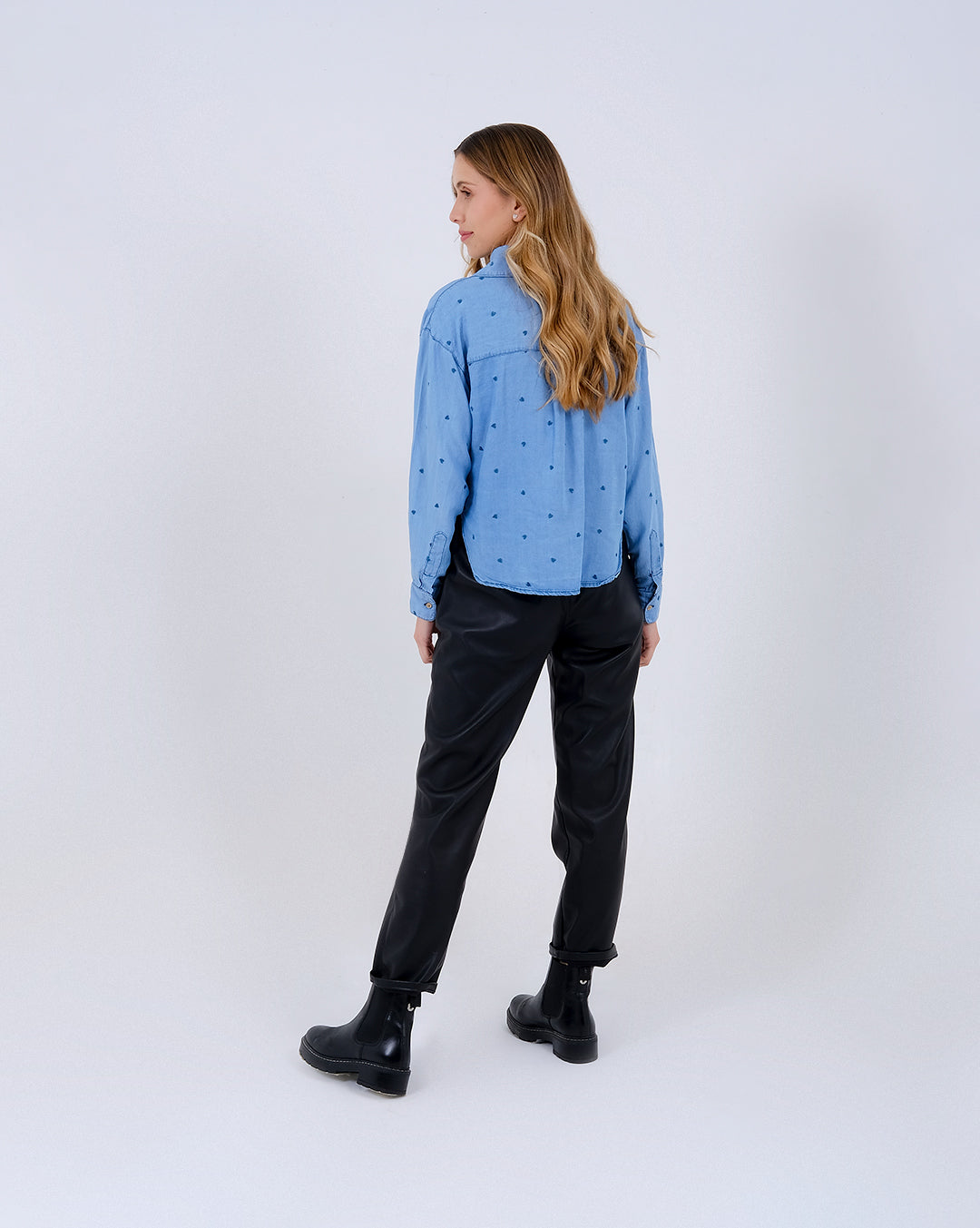 Camisa Mini corazones - Jean [Venta de Garaje]