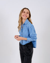 Camisa Mini corazones - Jean [Venta de Garaje]