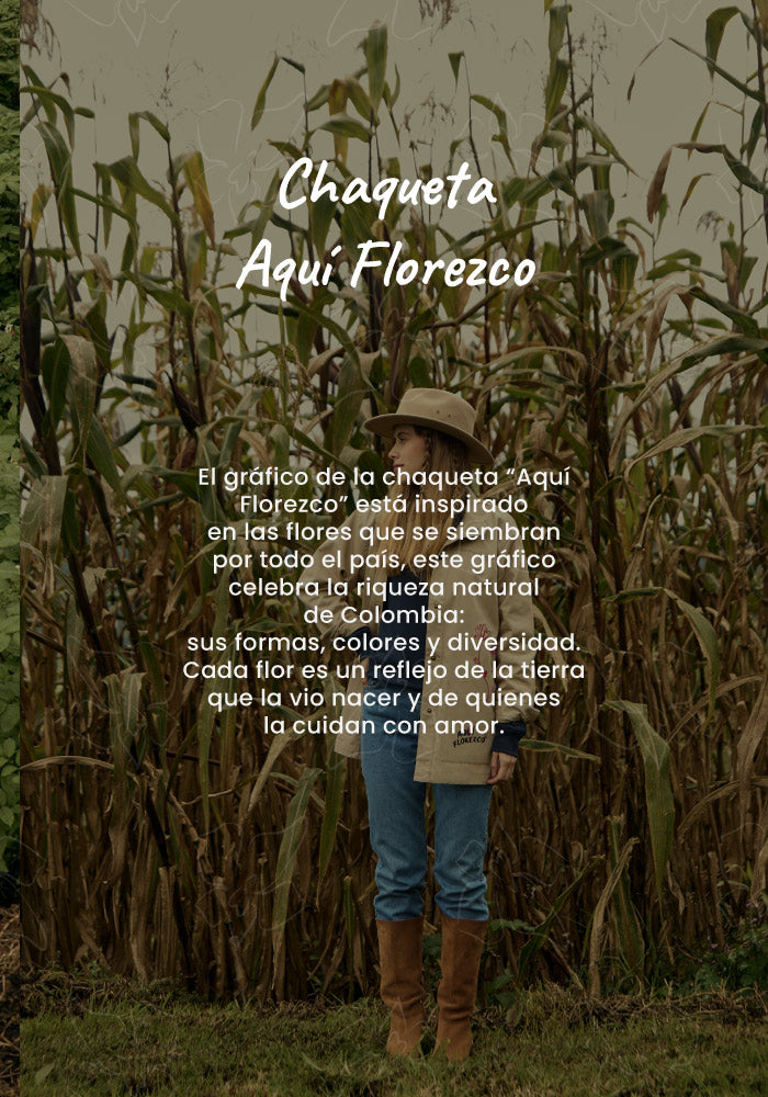 Chaqueta Aquí florezco - Caqui