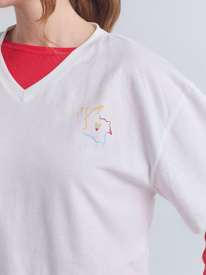 Camiseta Made in Colombia - Marfil