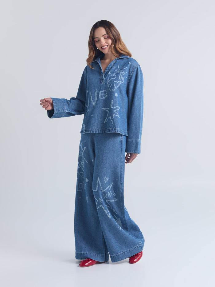 Set Amor siempre - Azul Camisa & Jean