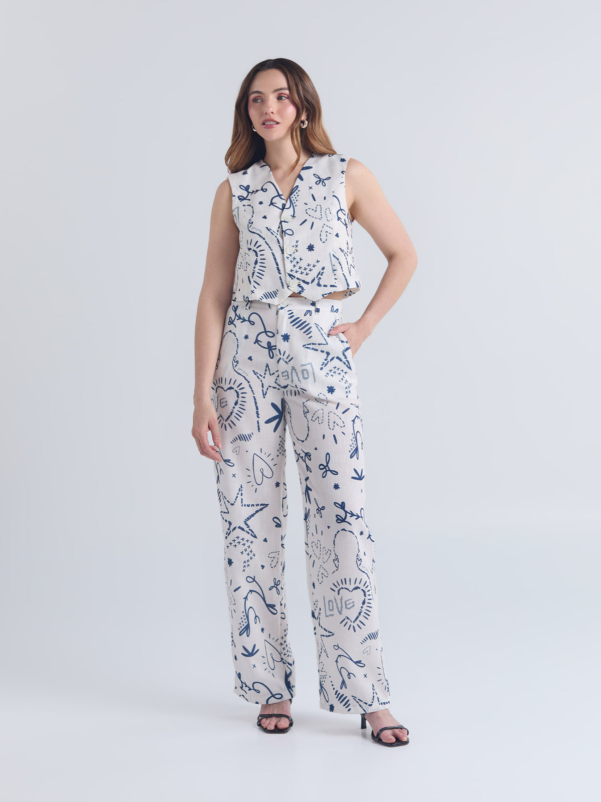 Set Lazos - Marfil Chaleco & Pantalón