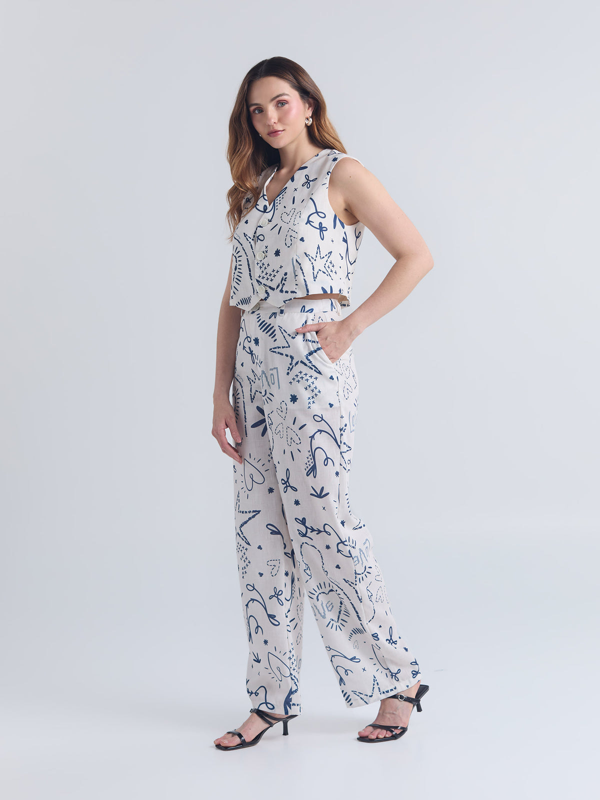 Set Lazos - Marfil Chaleco & Pantalón