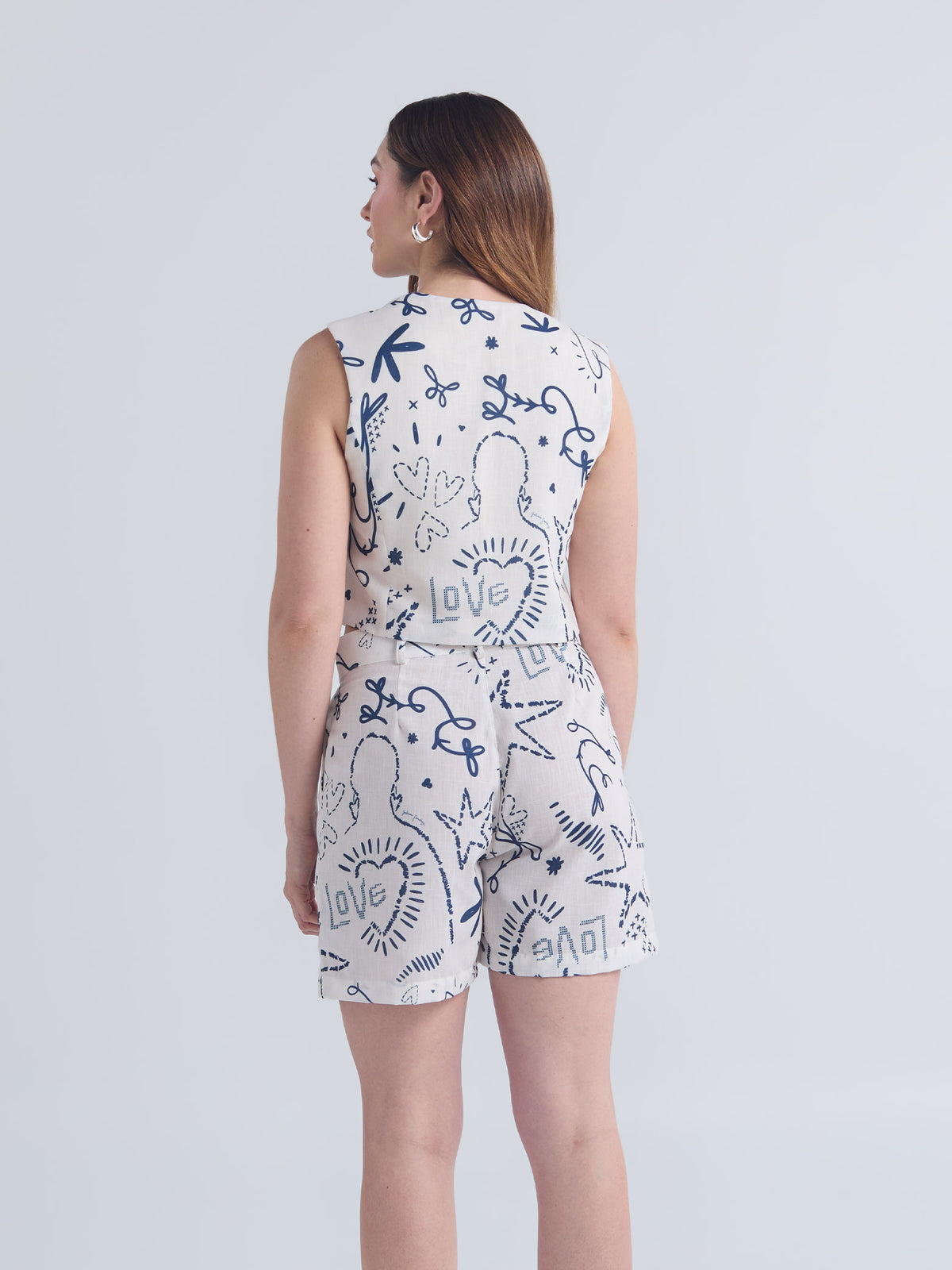 Set Lazos - Marfil Chaleco & Short