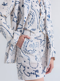 Set Lazos - Marfil Blazer, Chaleco & Short