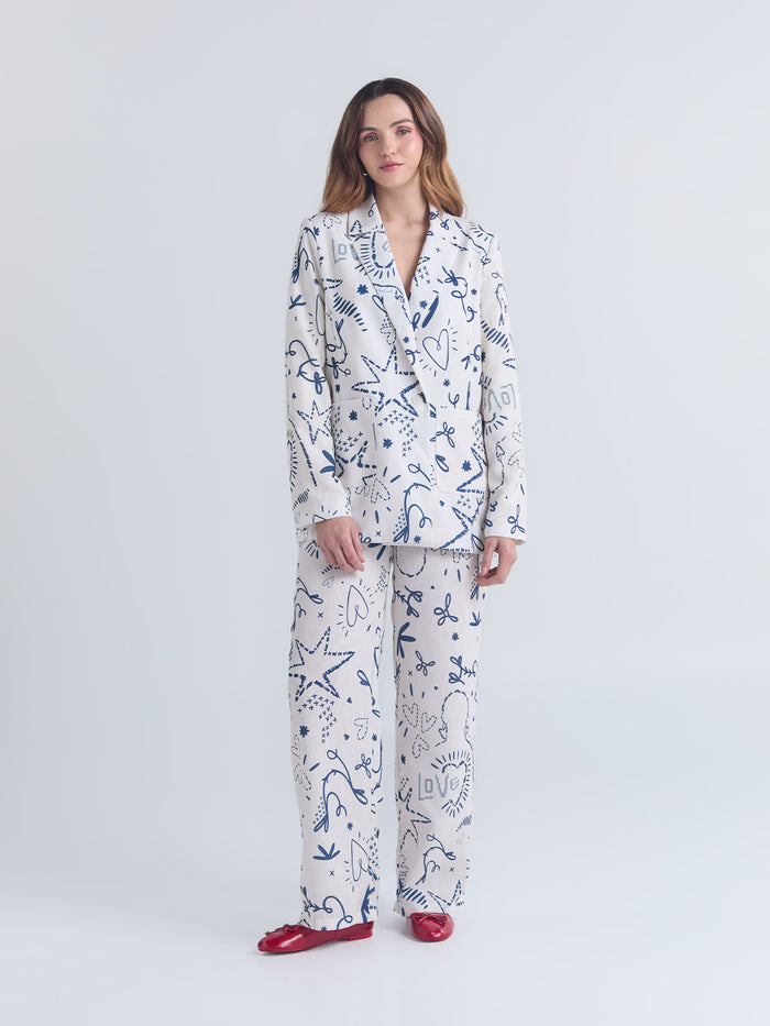 Set Lazos - Marfil Blazer & Pantalón