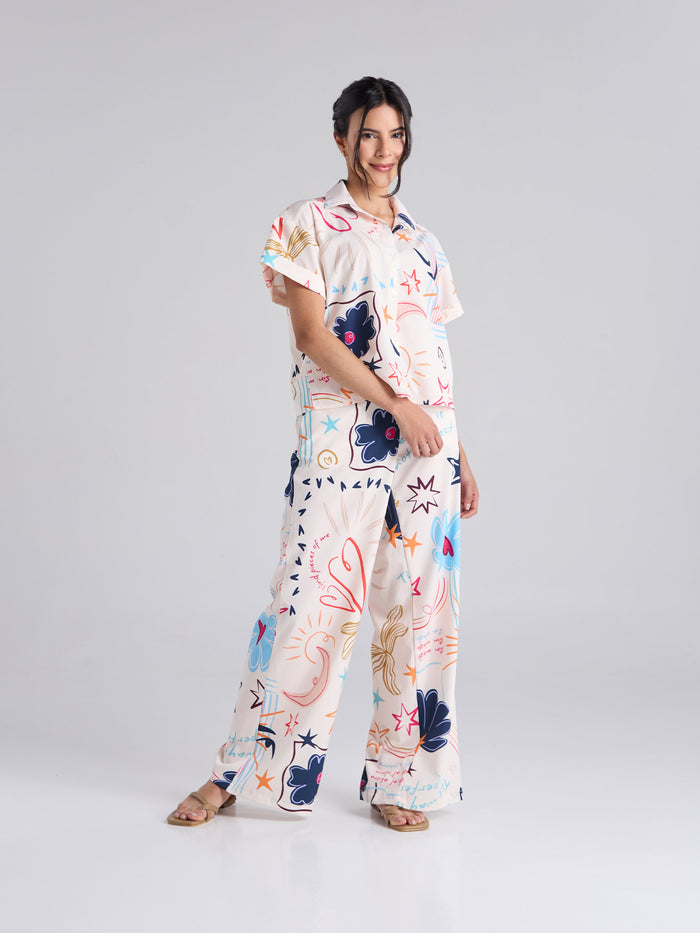 Pantalón Happy life - Marfil