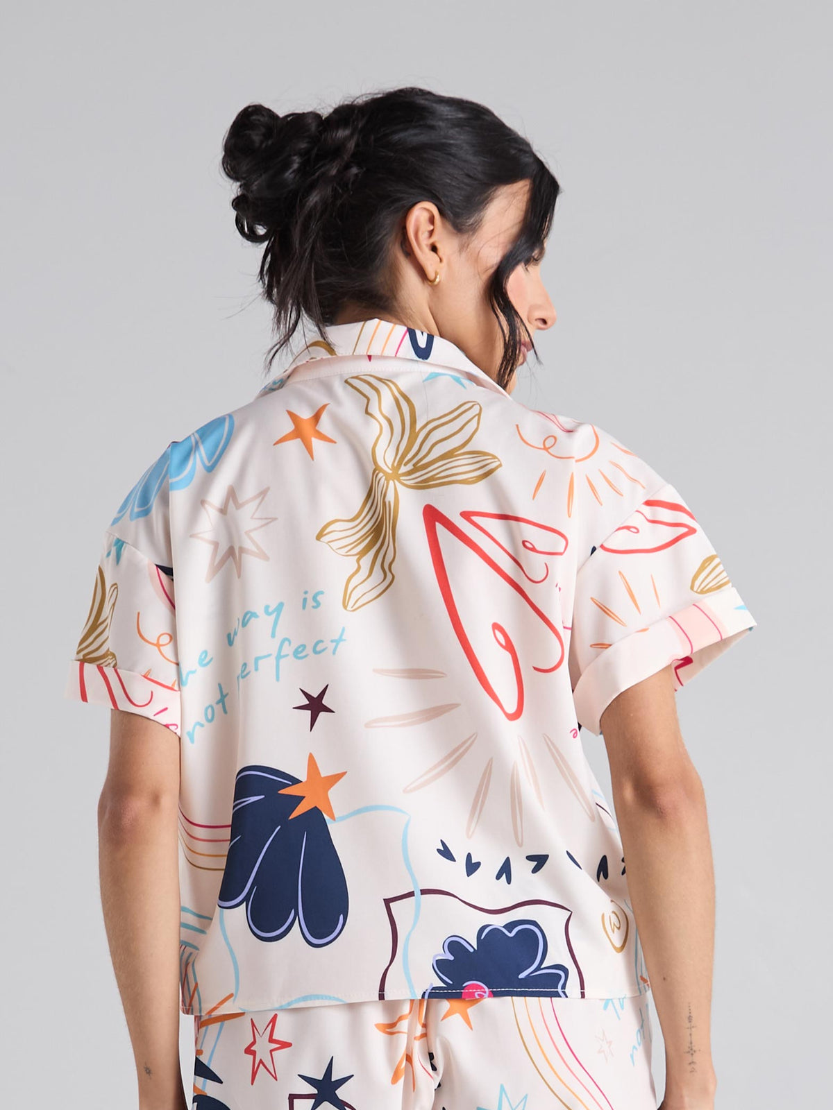 Camisa Happy life - Marfil